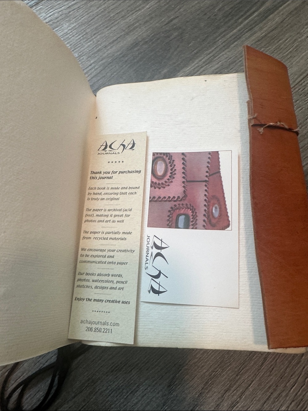 Leather Journal Wrap - Brown Men’s Travel Notebook - Picture 4 of 4